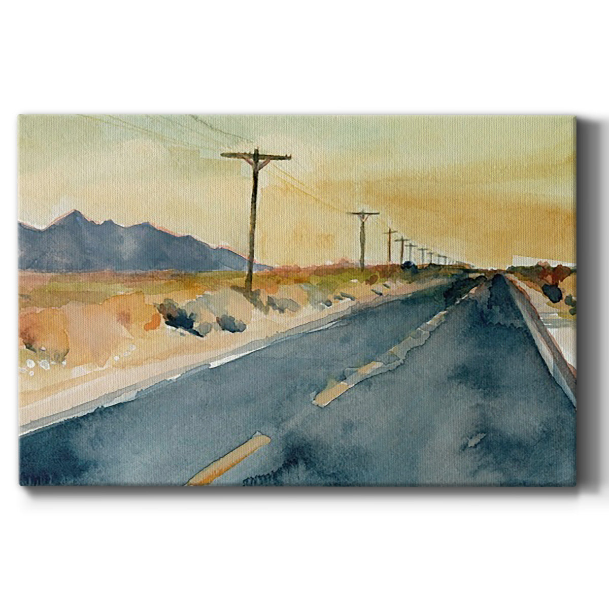 Deserted Highway II Premium Gallery Wrapped Canvas - Ready to Hang