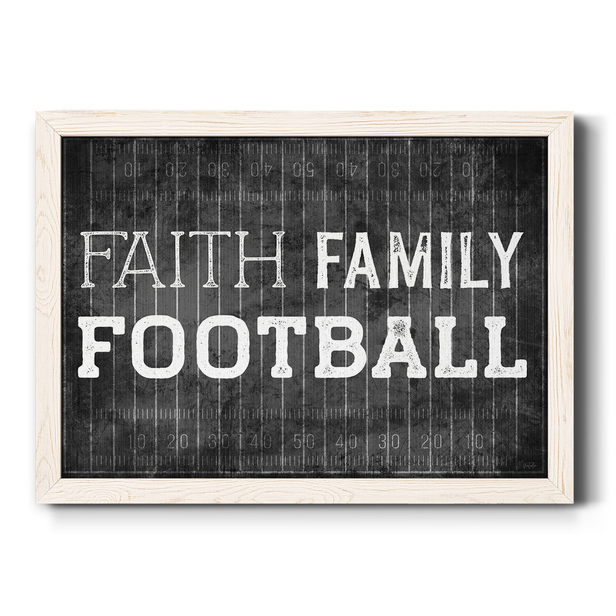 Faith Family Football-Premium Framed Canvas - Ready to Hang