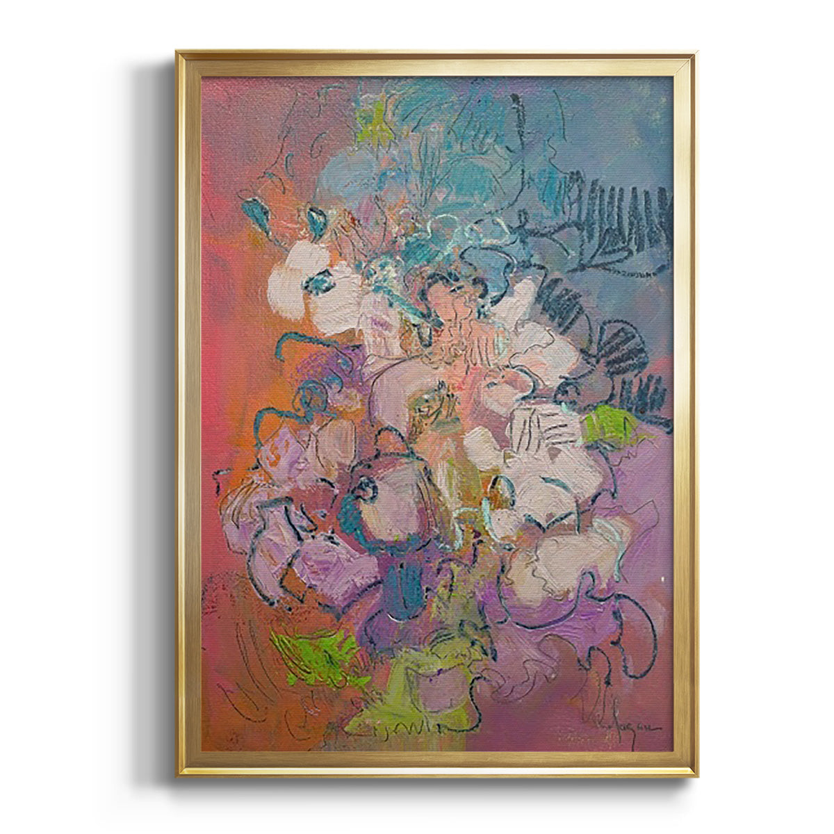 Sepia Botanical Journal I - Modern Framed Canvas Print