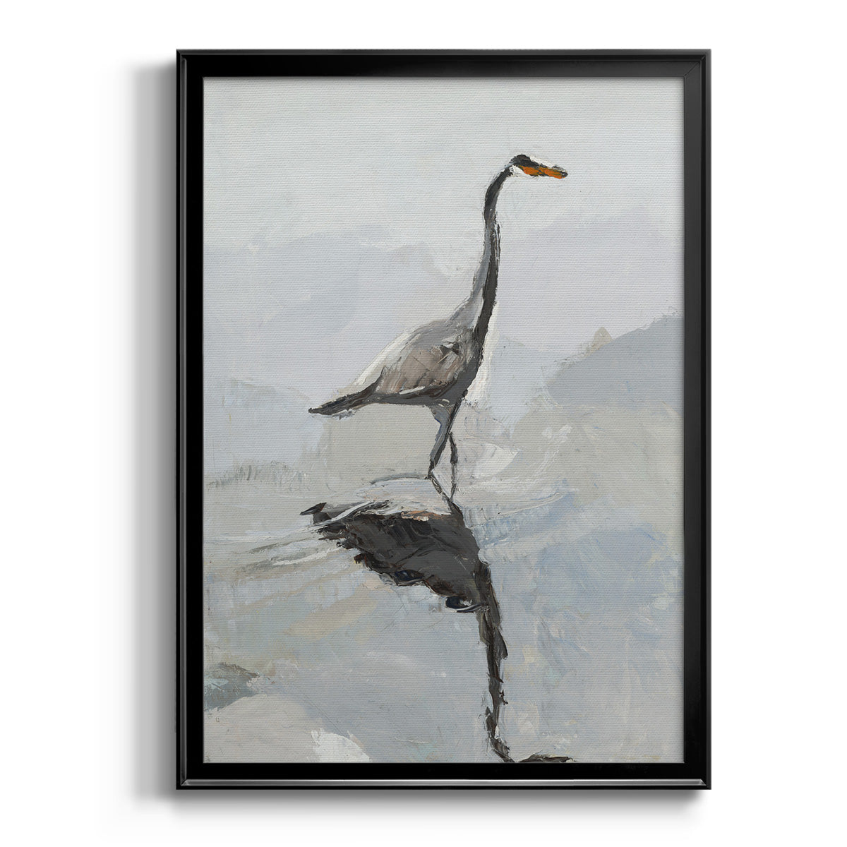 Heron Premium Framed Print - Ready to Hang