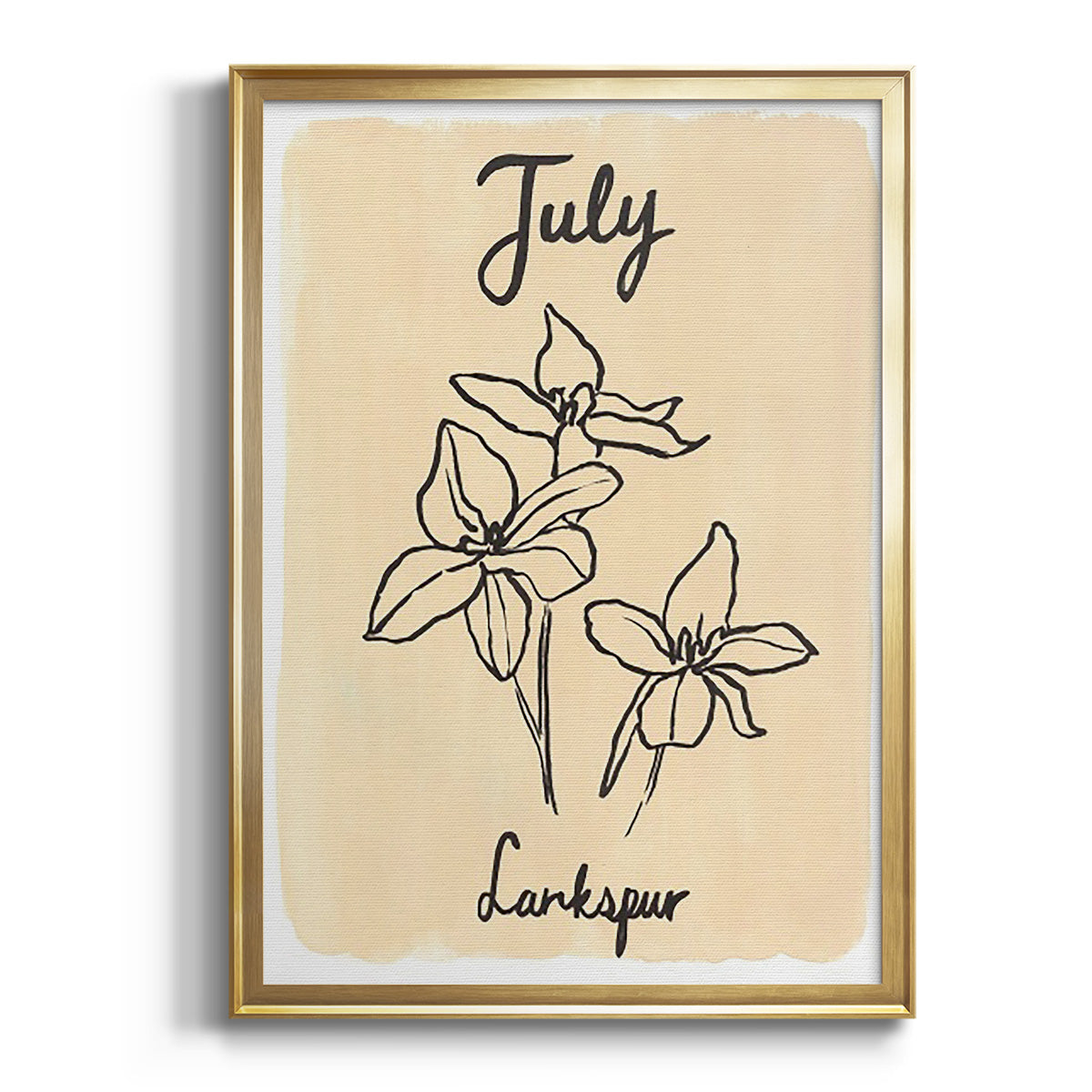 Sepia Botanical Journal I - Modern Framed Canvas Print
