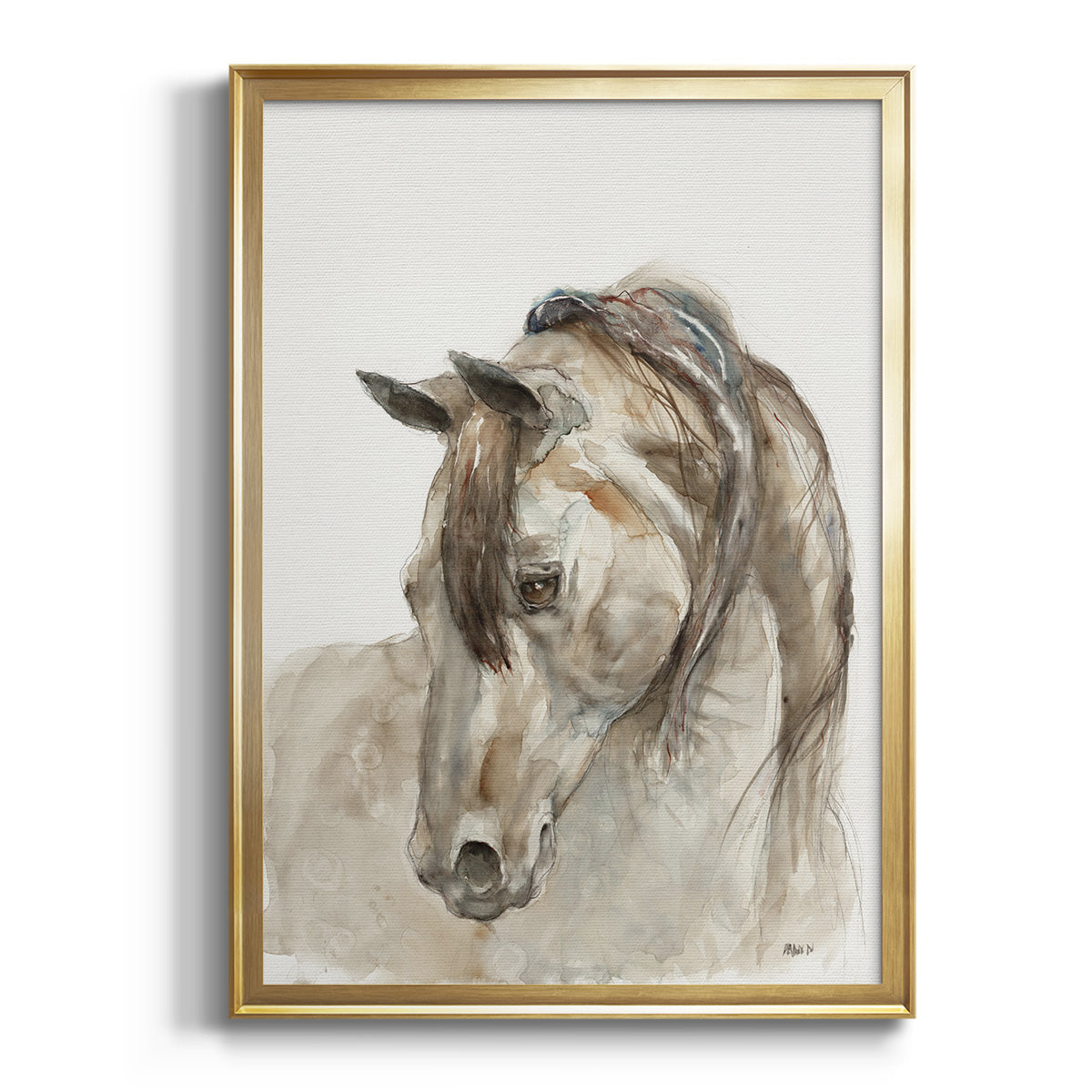 Sepia Botanical Journal I - Modern Framed Canvas Print