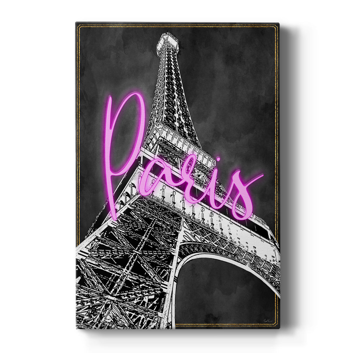Neon Nights In Paris - Canvas Art Print