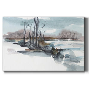 Winter Stream Watercolor II Premium Gallery Wrapped Canvas - Ready to Hang