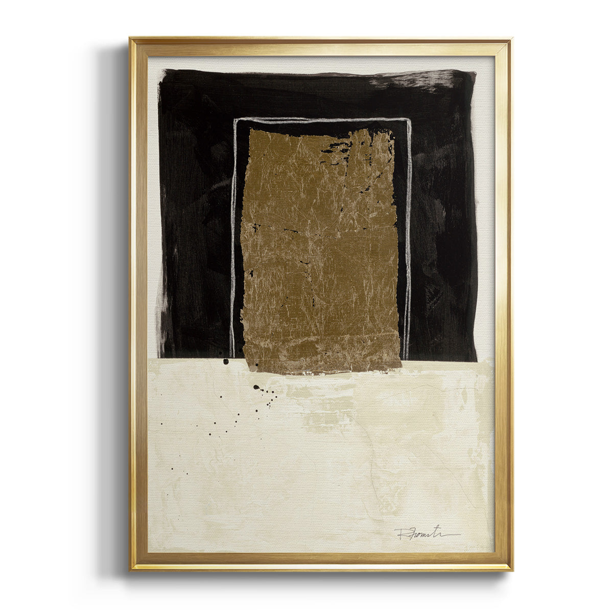 Sepia Botanical Journal I - Modern Framed Canvas Print