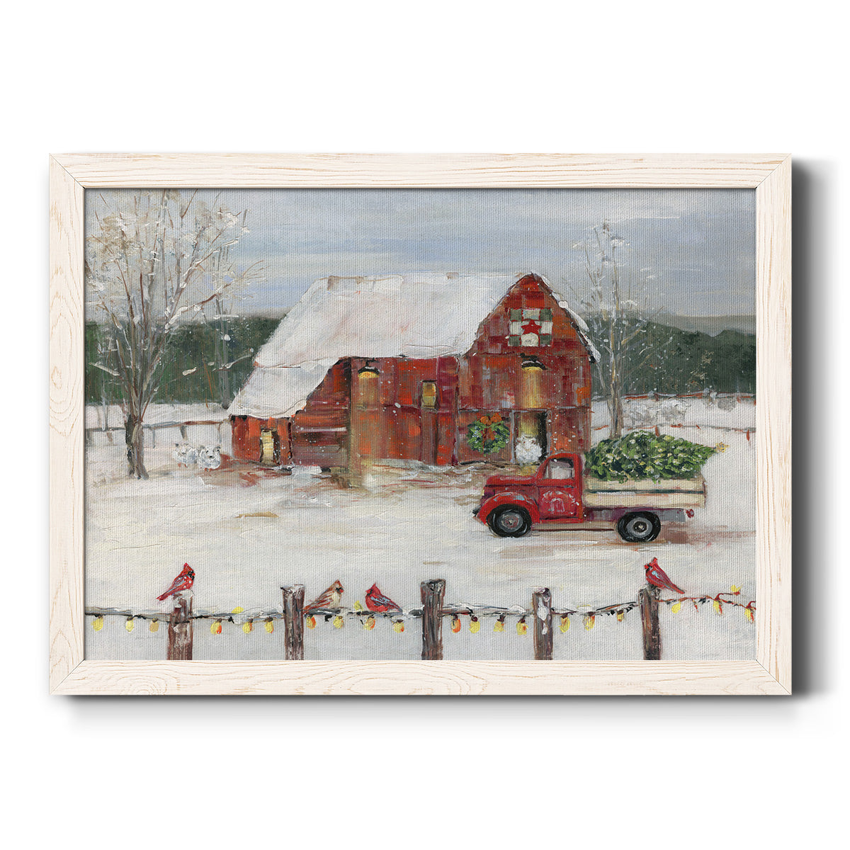 Christmas Farmyard-Premium Framed Canvas - Ready to Hang