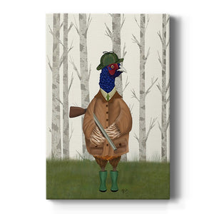 Pheasant Shooting Party 3 Premium Gallery Wrapped Canvas - Ready to Hang