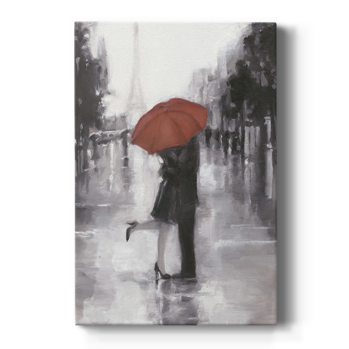 Caught in the Rain - Canvas Art Print