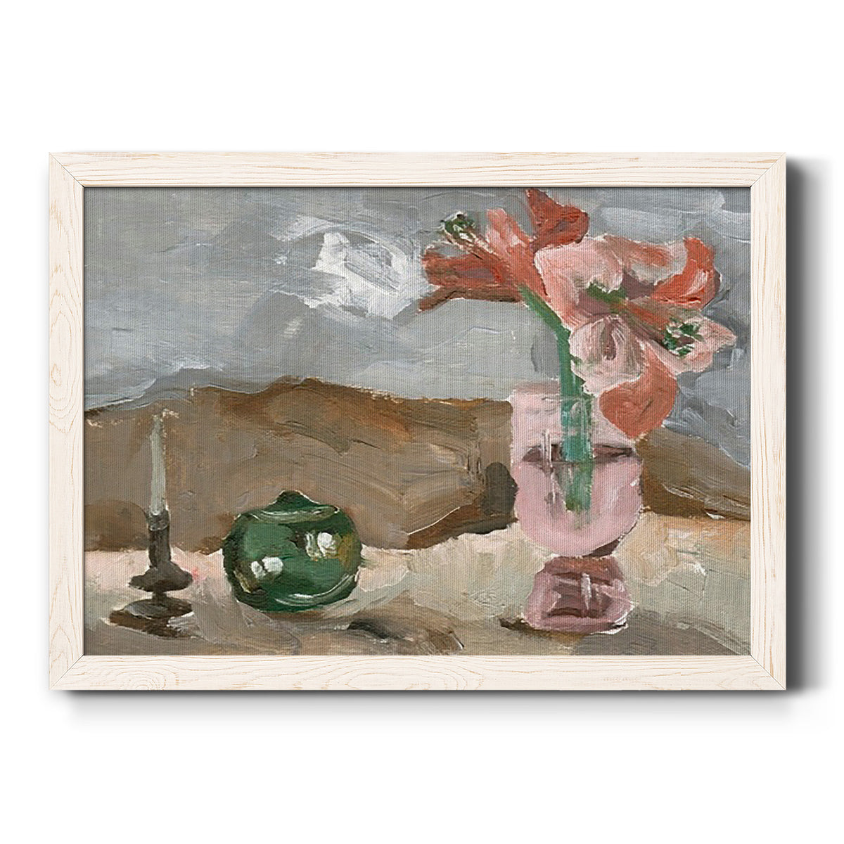 Vase of Pink Flowers II-Premium Framed Canvas - Ready to Hang