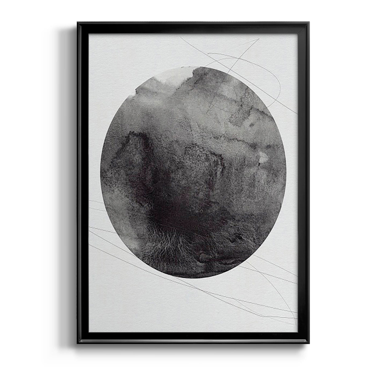Graphite Moon I Premium Framed Print - Ready to Hang