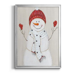 Festive Snowman III Premium Framed Print - Ready to Hang