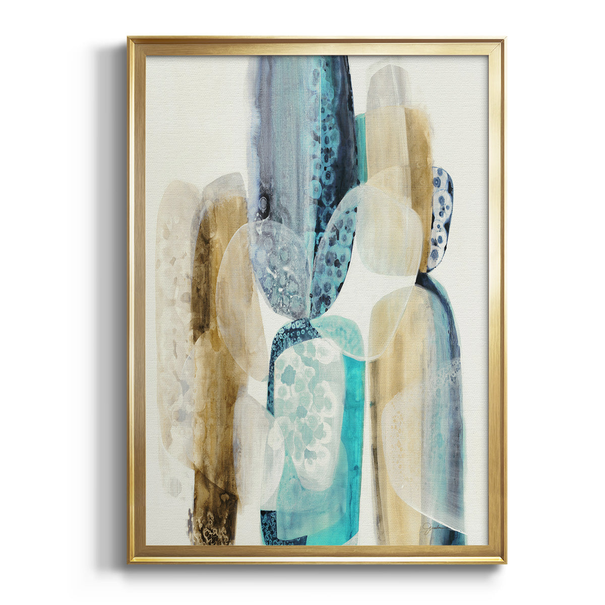 Sepia Botanical Journal I - Modern Framed Canvas Print