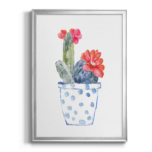 Cactus and Succulent Blooms II Premium Framed Print - Ready to Hang