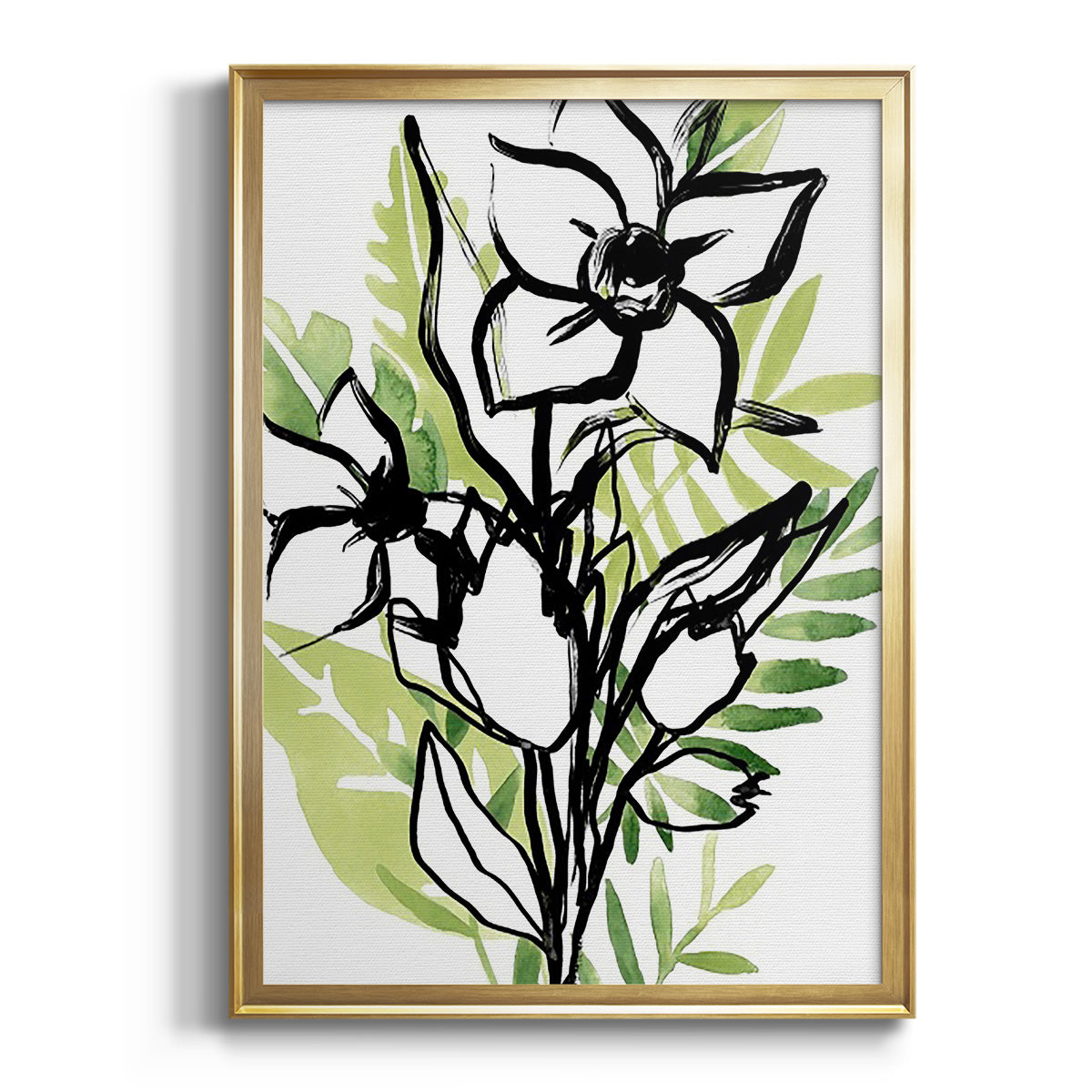 Sepia Botanical Journal I - Modern Framed Canvas Print