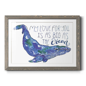 Whale Love II-Premium Framed Print - Ready to Hang