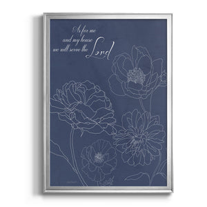 Serve the Lord Floral Sketch Premium Framed Print - Ready to Hang