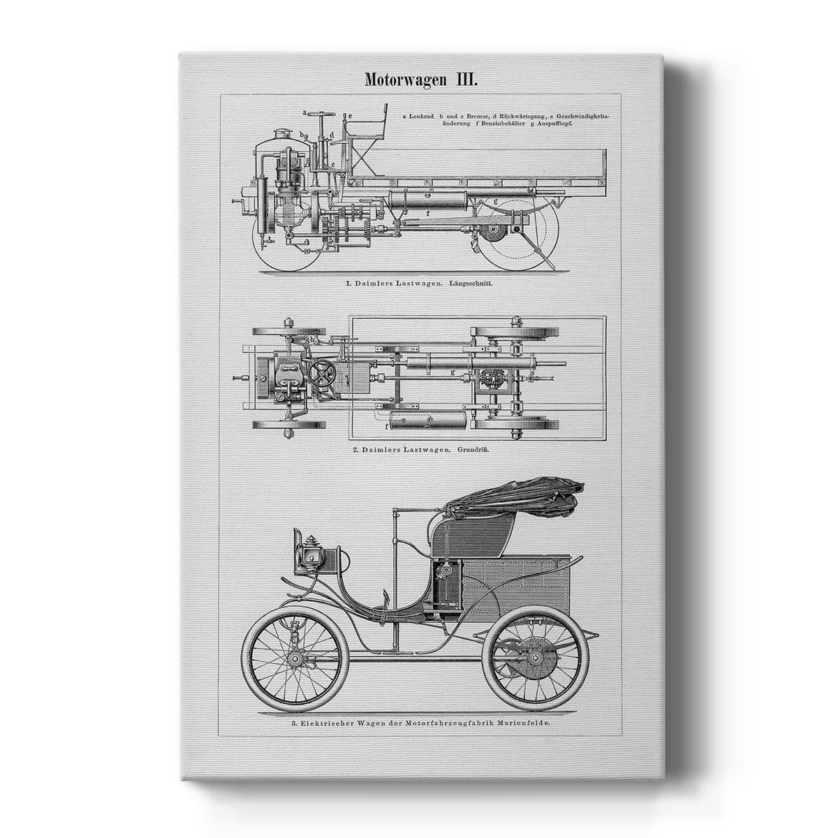 Industrial Motorcar - Canvas Art Print