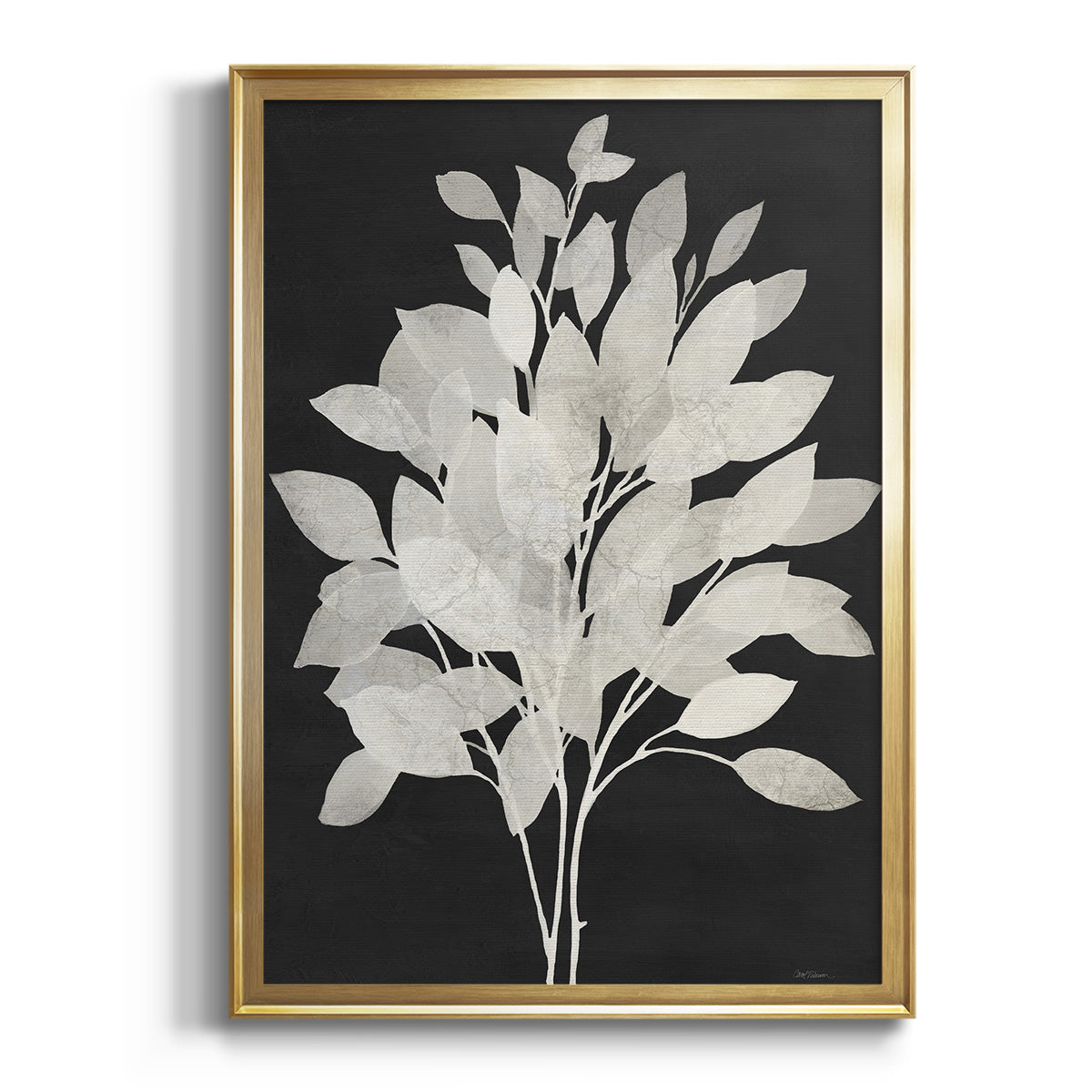 Sepia Botanical Journal I - Modern Framed Canvas Print