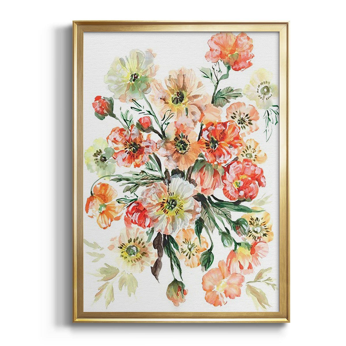 Sepia Botanical Journal I - Modern Framed Canvas Print