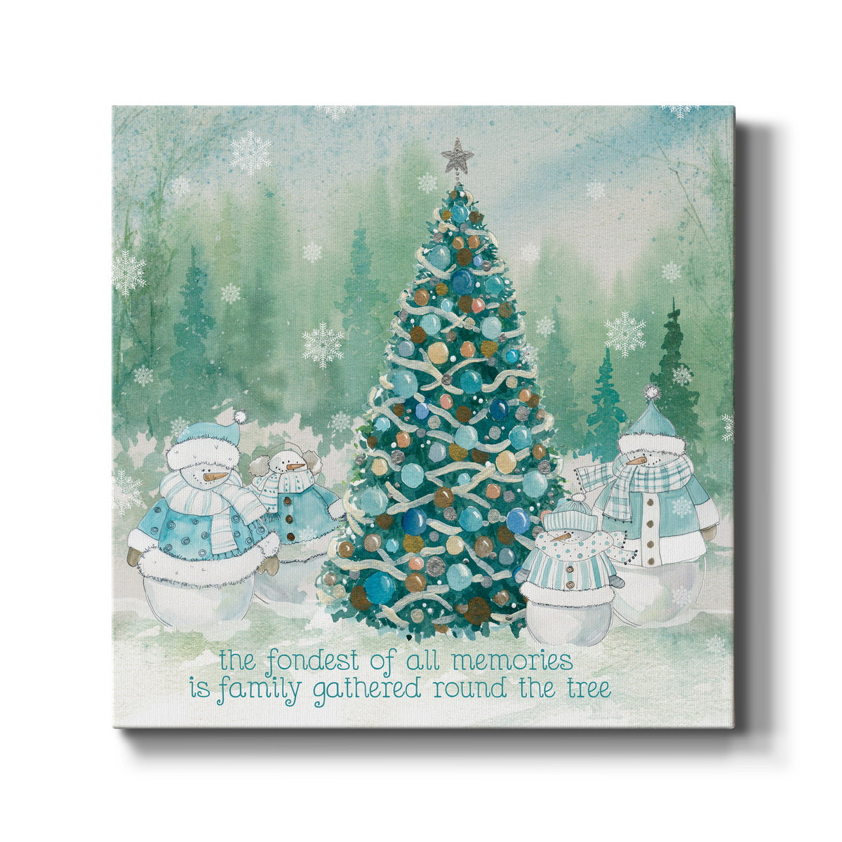 Snowman Family - Canvas Art Print