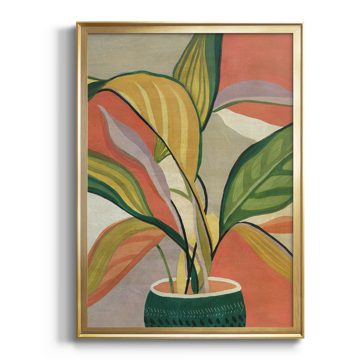 Sepia Botanical Journal I - Modern Framed Canvas Print