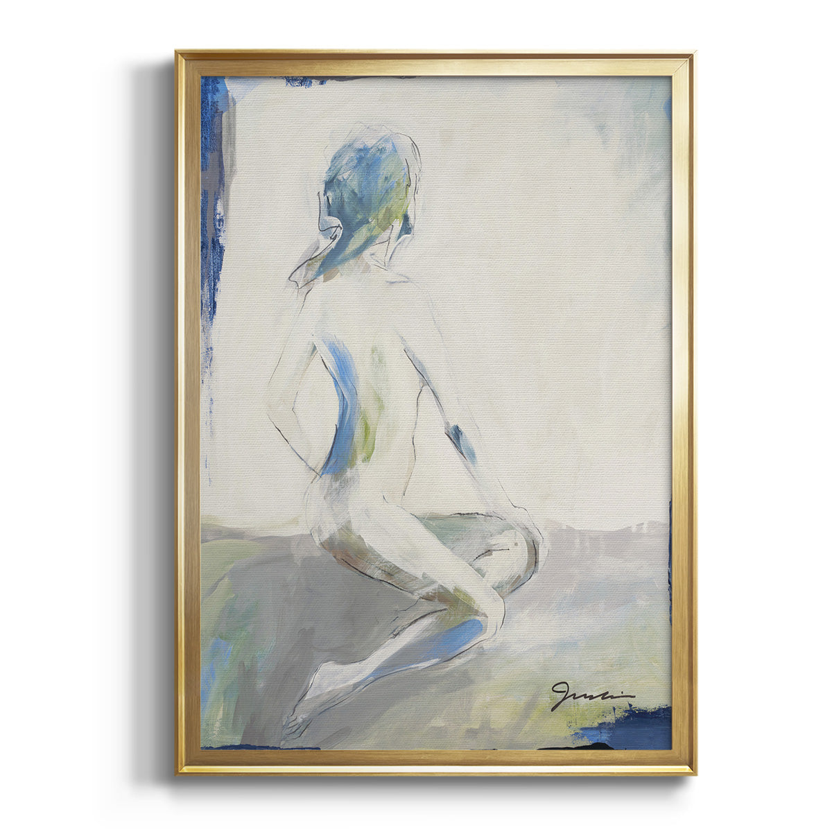 Sepia Botanical Journal I - Modern Framed Canvas Print