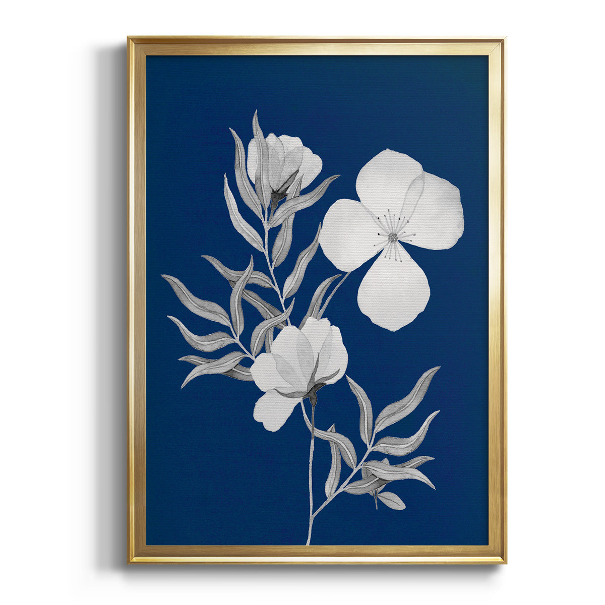 Sepia Botanical Journal I - Modern Framed Canvas Print