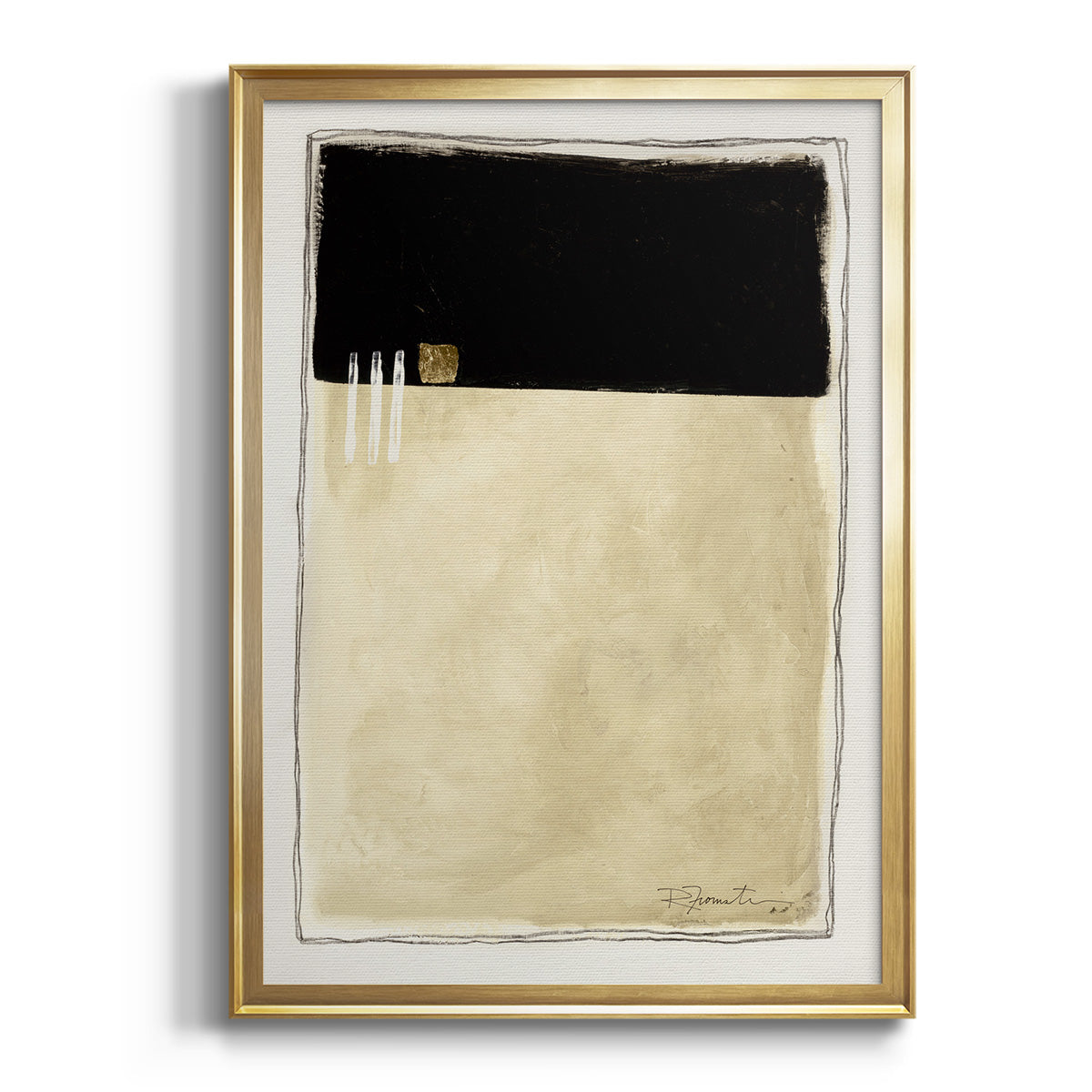 Sepia Botanical Journal I - Modern Framed Canvas Print