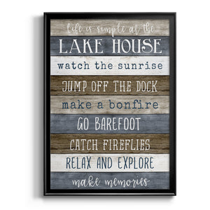 Simple Lake Rules Premium Framed Print - Ready to Hang