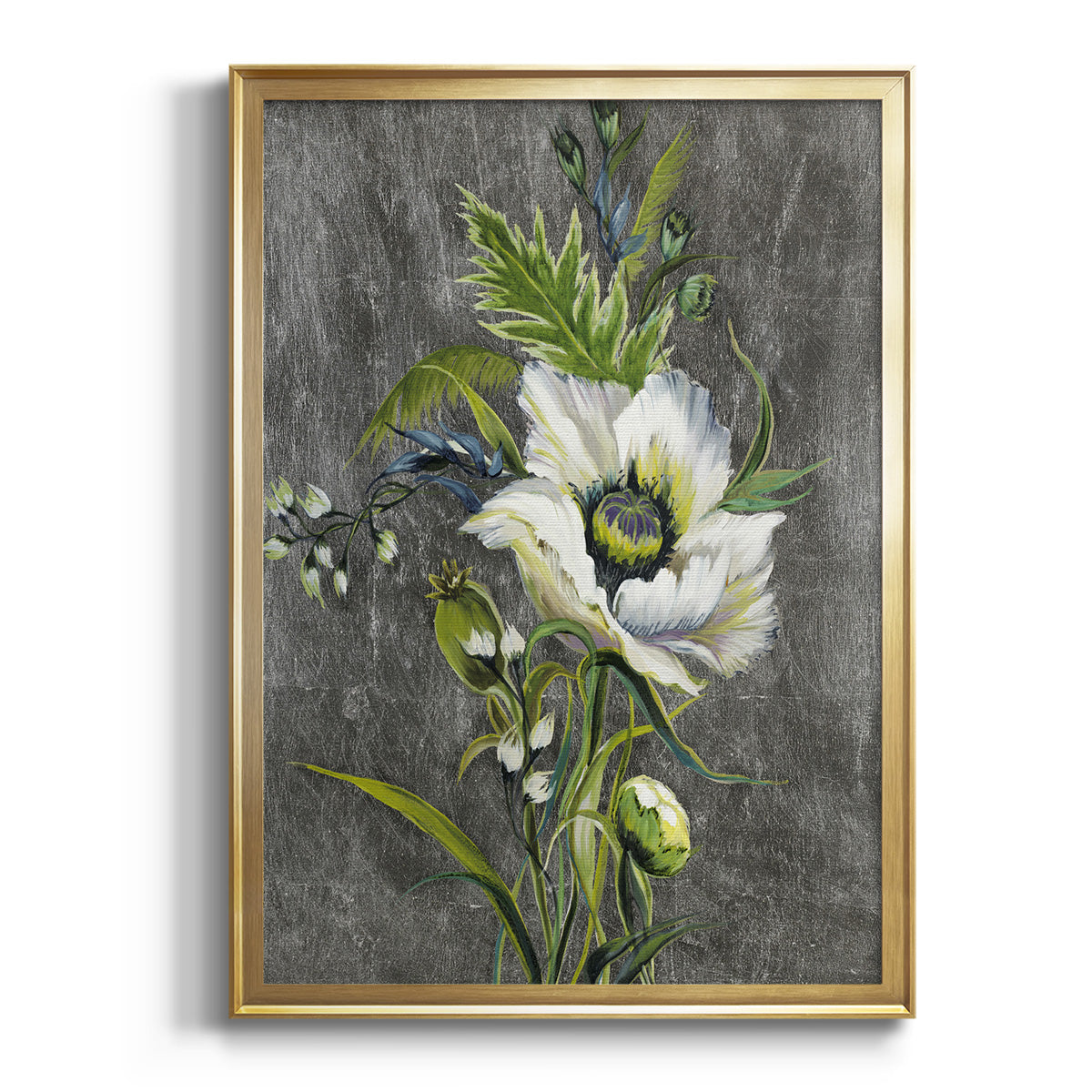Sepia Botanical Journal I - Modern Framed Canvas Print