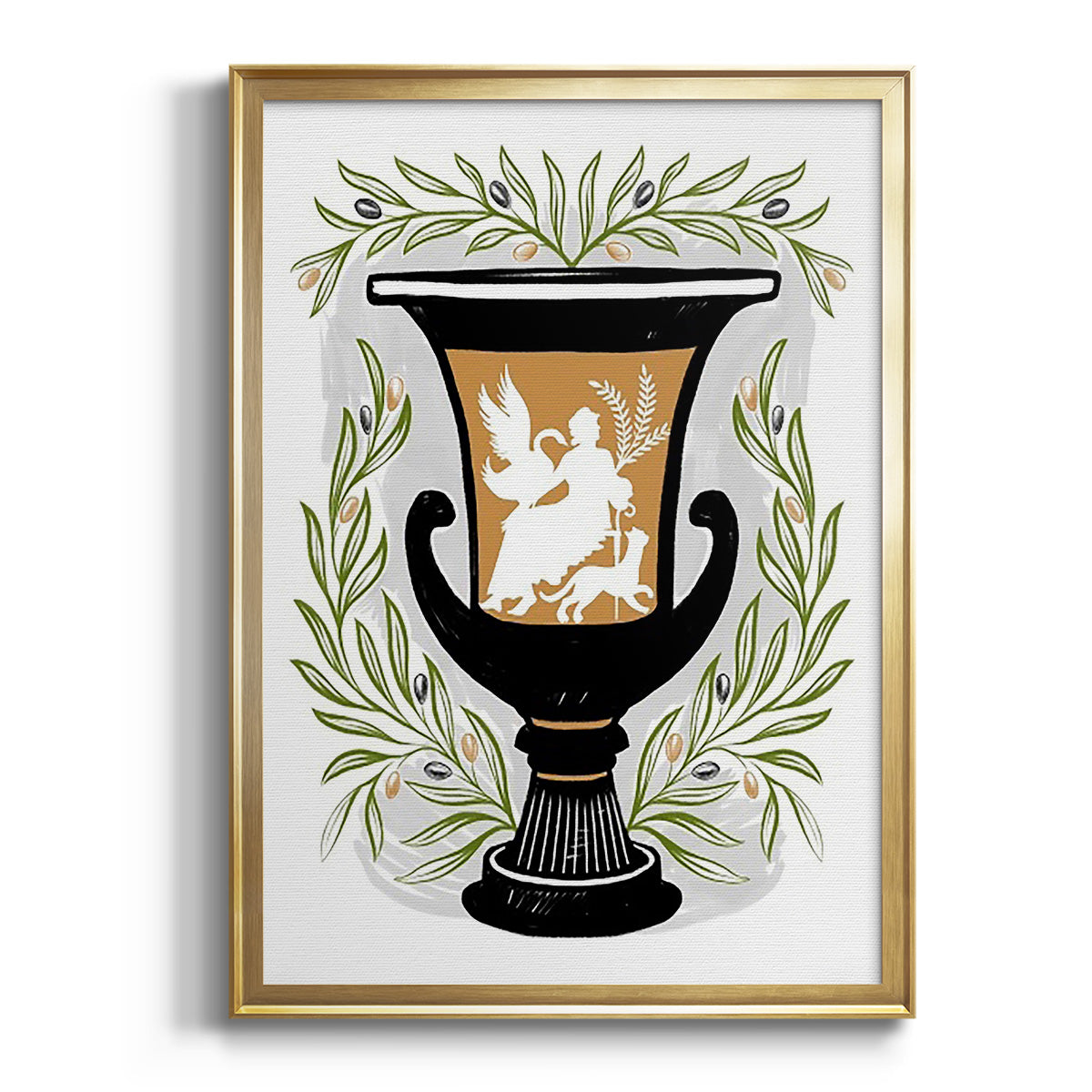 Sepia Botanical Journal I - Modern Framed Canvas Print