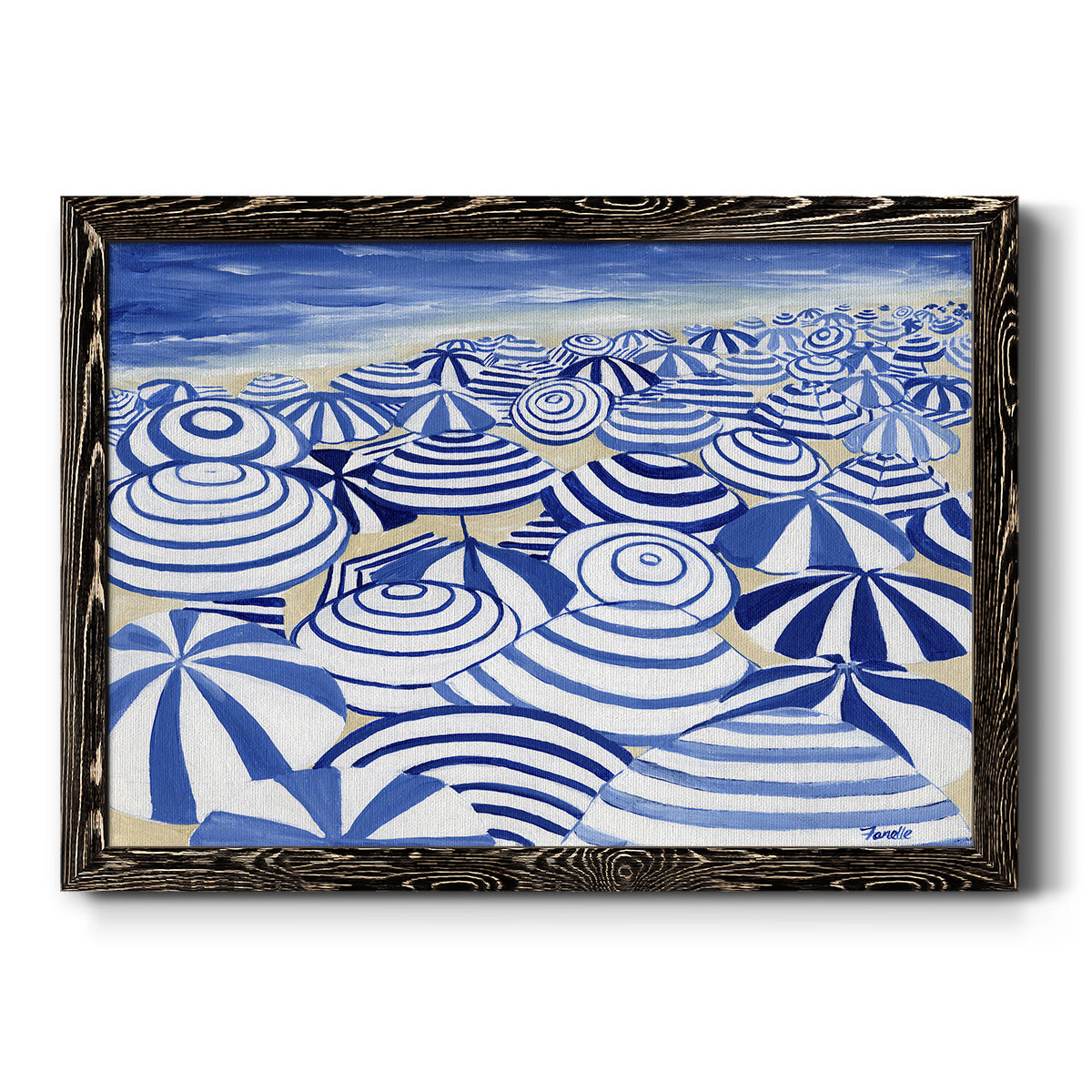 Candy Bowl Prussian Blue-Premium Framed Canvas - Ready to Hang