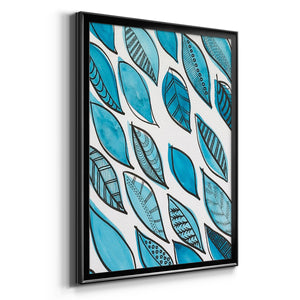 Patterned Leaf Shapes I Premium Framed Print - Ready to Hang