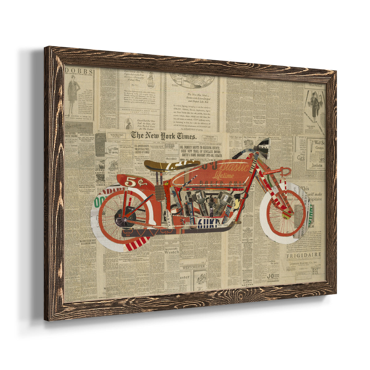 Vintage Red-Premium Framed Canvas - Ready to Hang