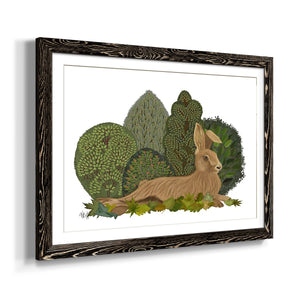 Hare Reclining in Leaves-Premium Framed Print - Ready to Hang