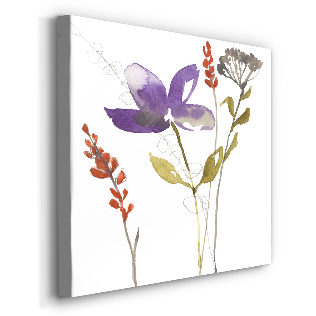 Ultraviolet Bouquet II-Premium Gallery Wrapped Canvas - Ready to Hang