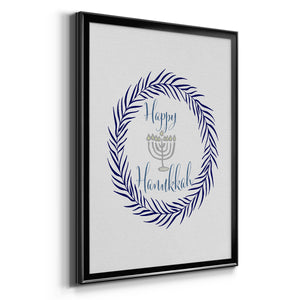 Hanukkah Wreath Premium Framed Print - Ready to Hang