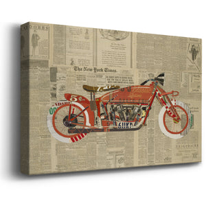 Vintage Red Premium Gallery Wrapped Canvas - Ready to Hang