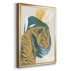 Sepia Botanical Journal I - Modern Framed Canvas Print