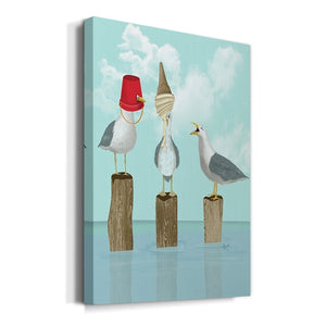 Silly Seagulls Premium Gallery Wrapped Canvas - Ready to Hang
