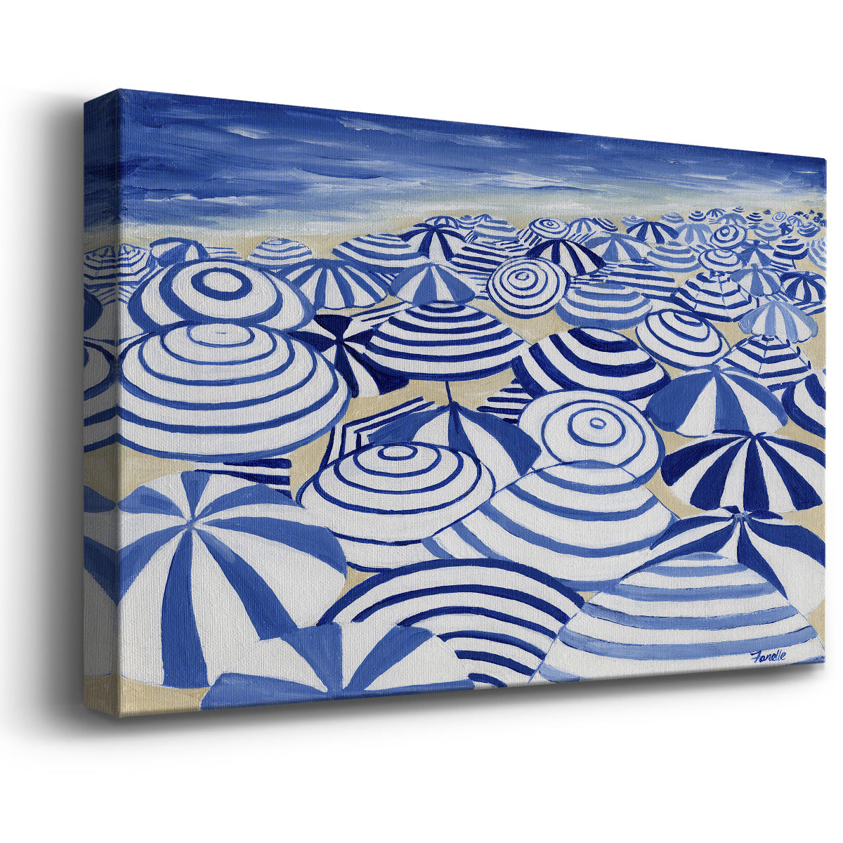 Candy Bowl Prussian Blue Premium Gallery Wrapped Canvas - Ready to Hang