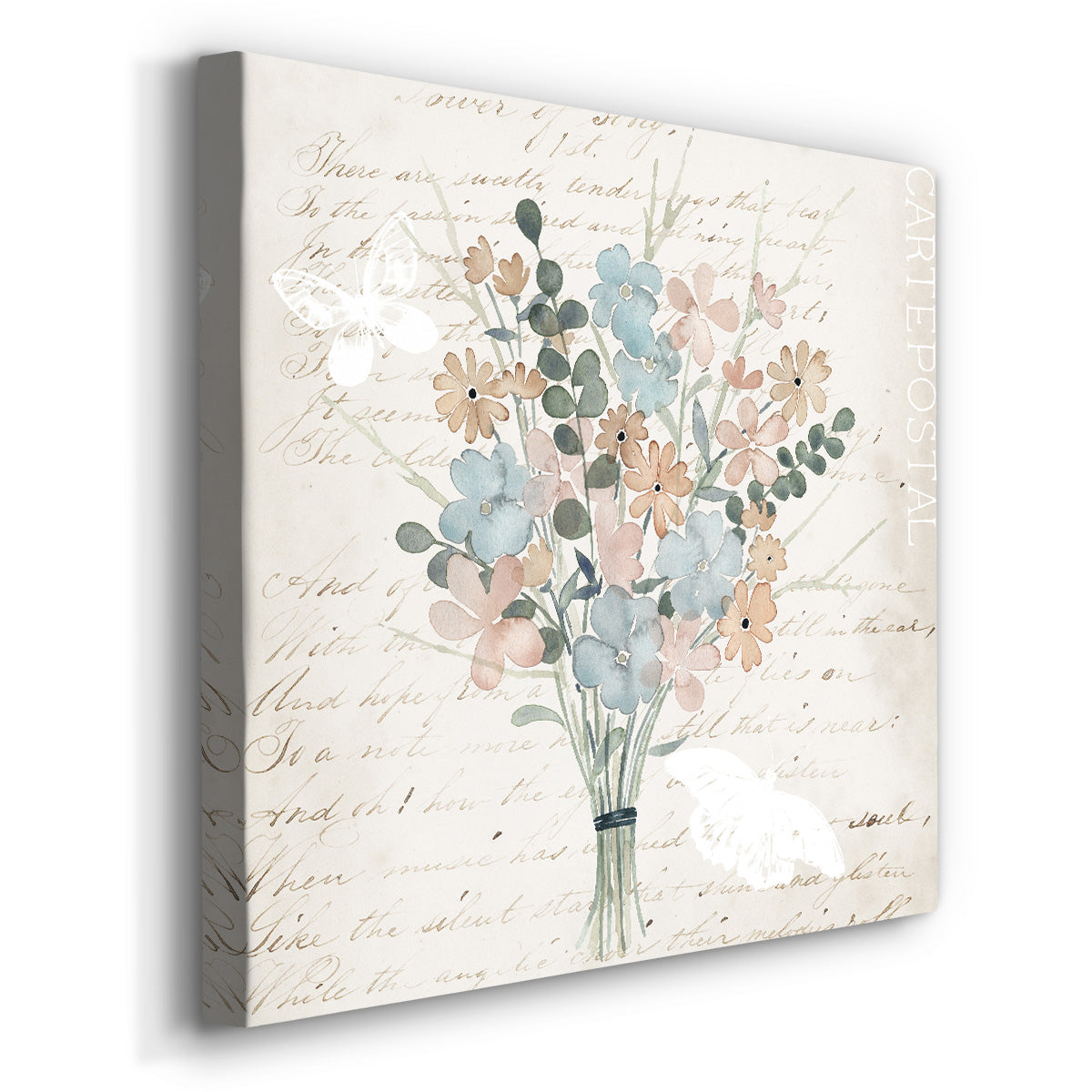 Fleurs Pastel I-Premium Gallery Wrapped Canvas - Ready to Hang
