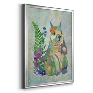 Fantastic Florals Squirrel Premium Framed Print - Ready to Hang