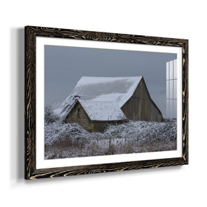 Winter Barn-Premium Framed Print - Ready to Hang