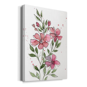Watercolor Floral Stems I Premium Gallery Wrapped Canvas - Ready to Hang