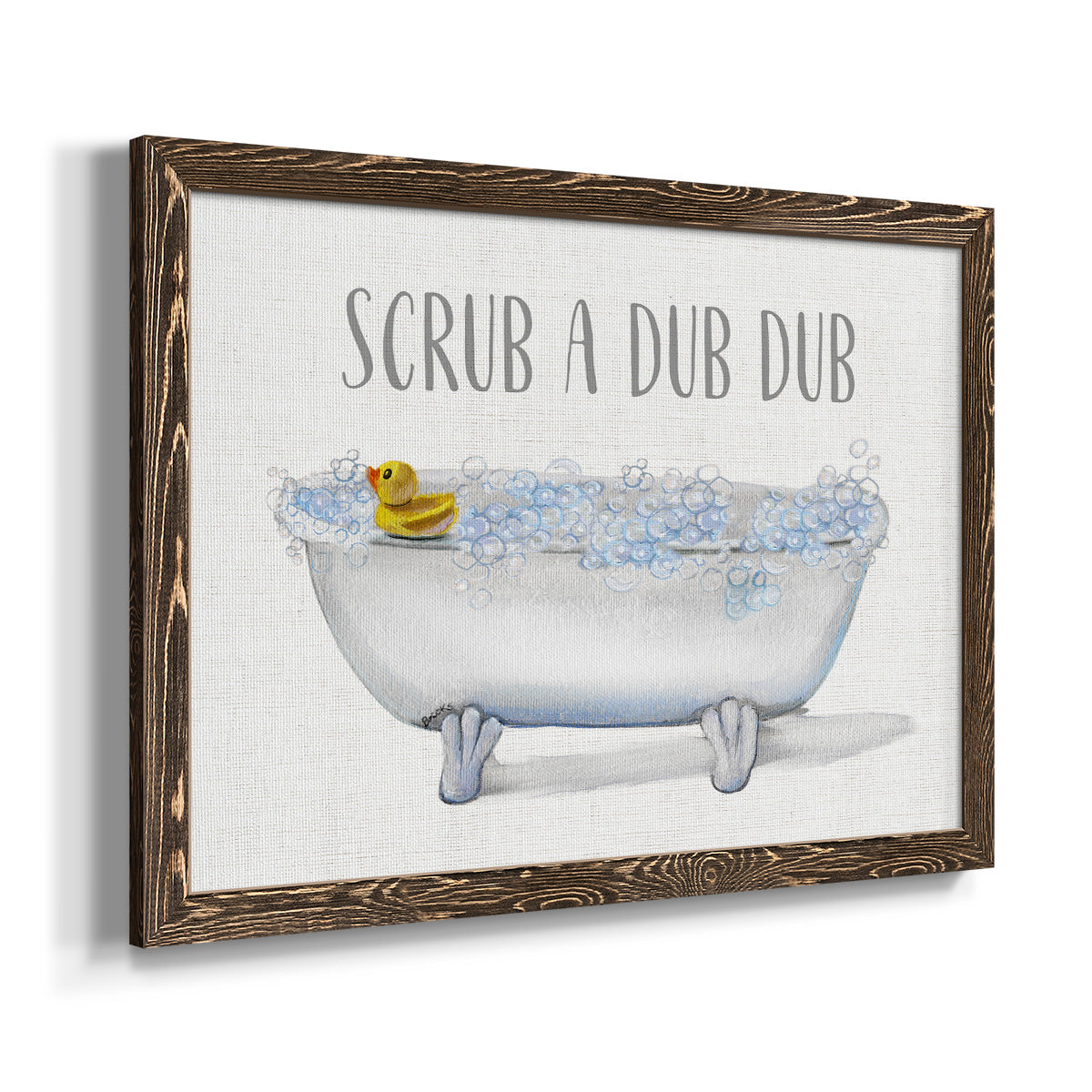 Scrub A Dub-Premium Framed Canvas - Ready to Hang