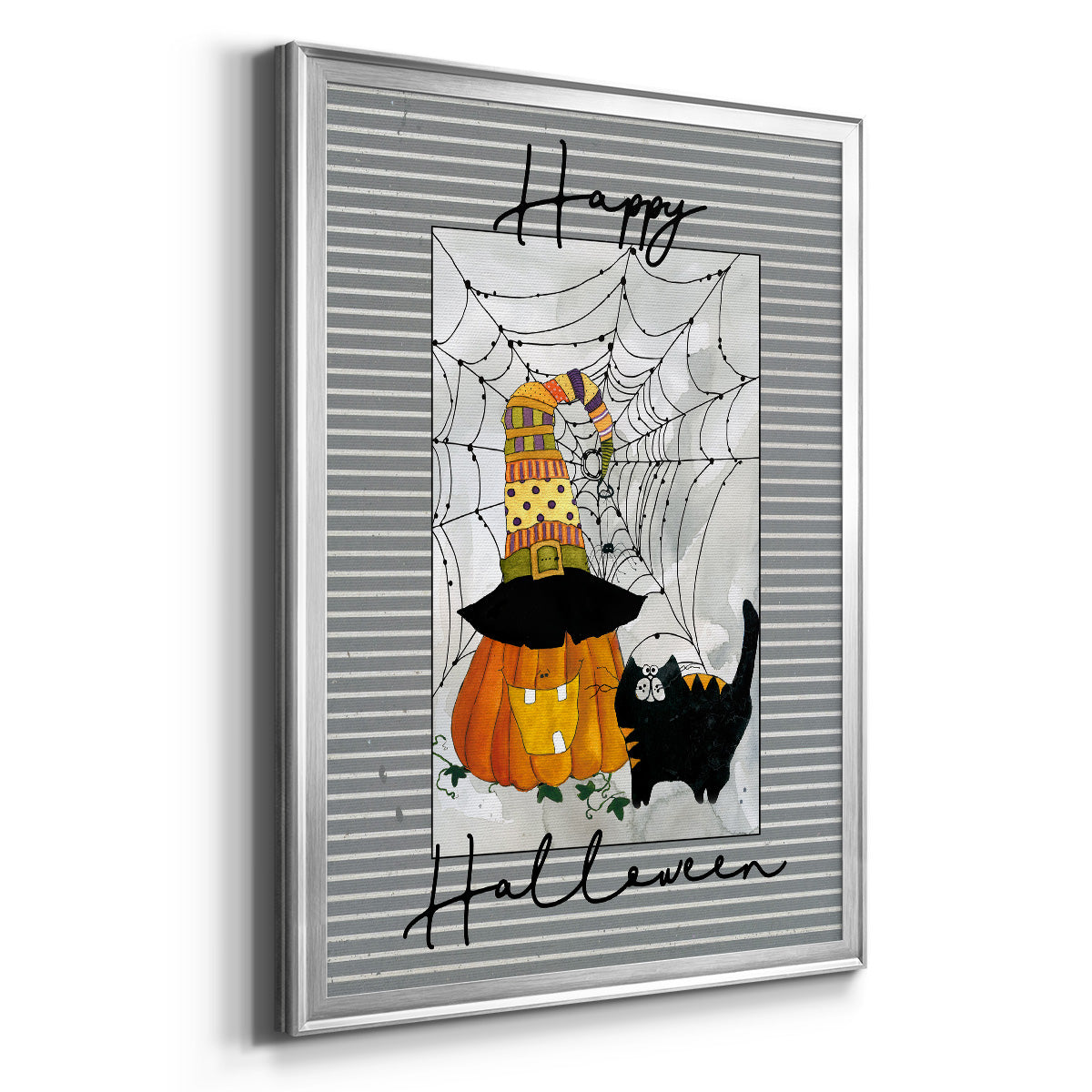 Happy Halloween Pumpkin Premium Framed Print - Ready to Hang