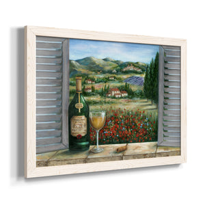 Tuscan White and Poppies-Premium Framed Canvas - Ready to Hang