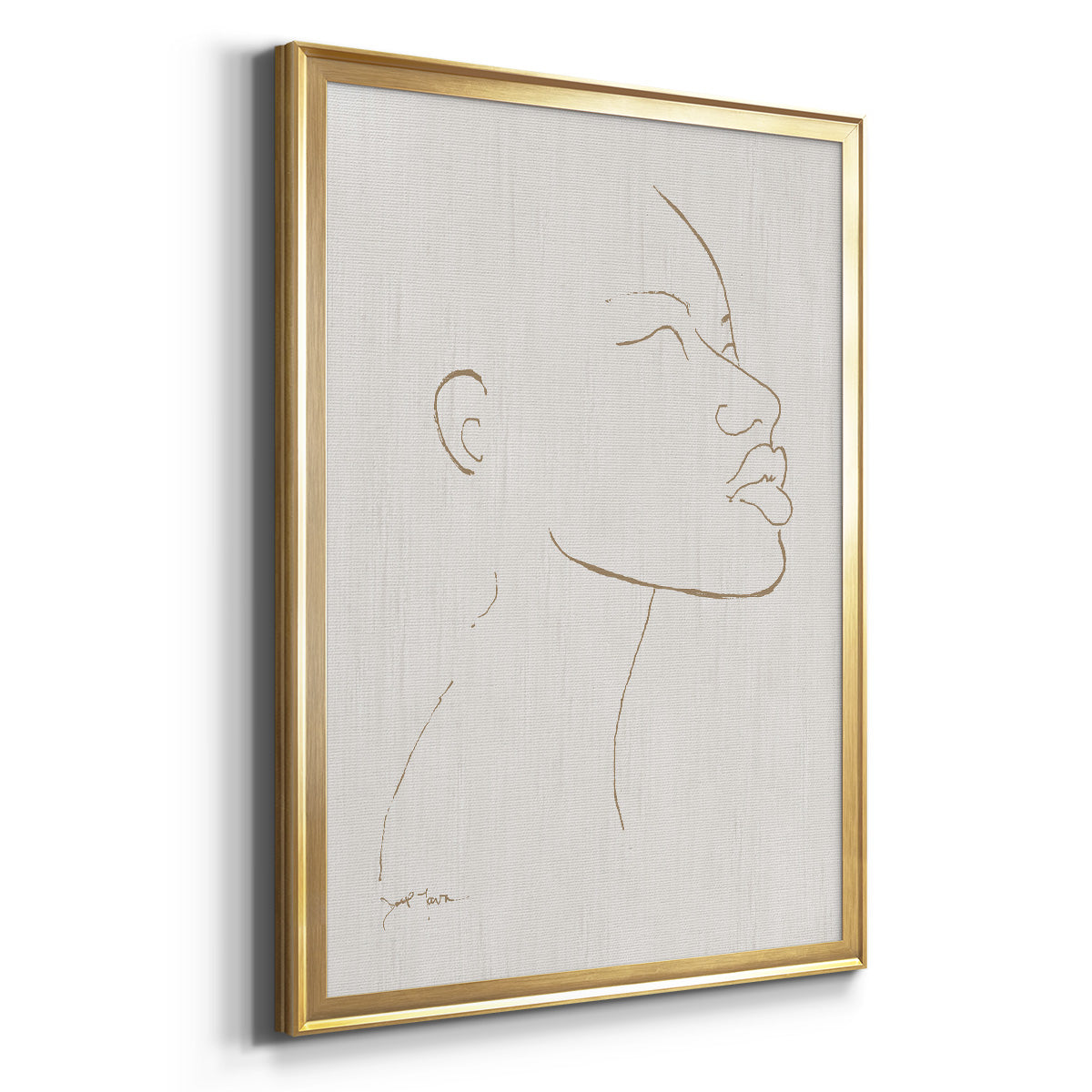 Portrait Sketch I Premium Framed Print - Ready to Hang