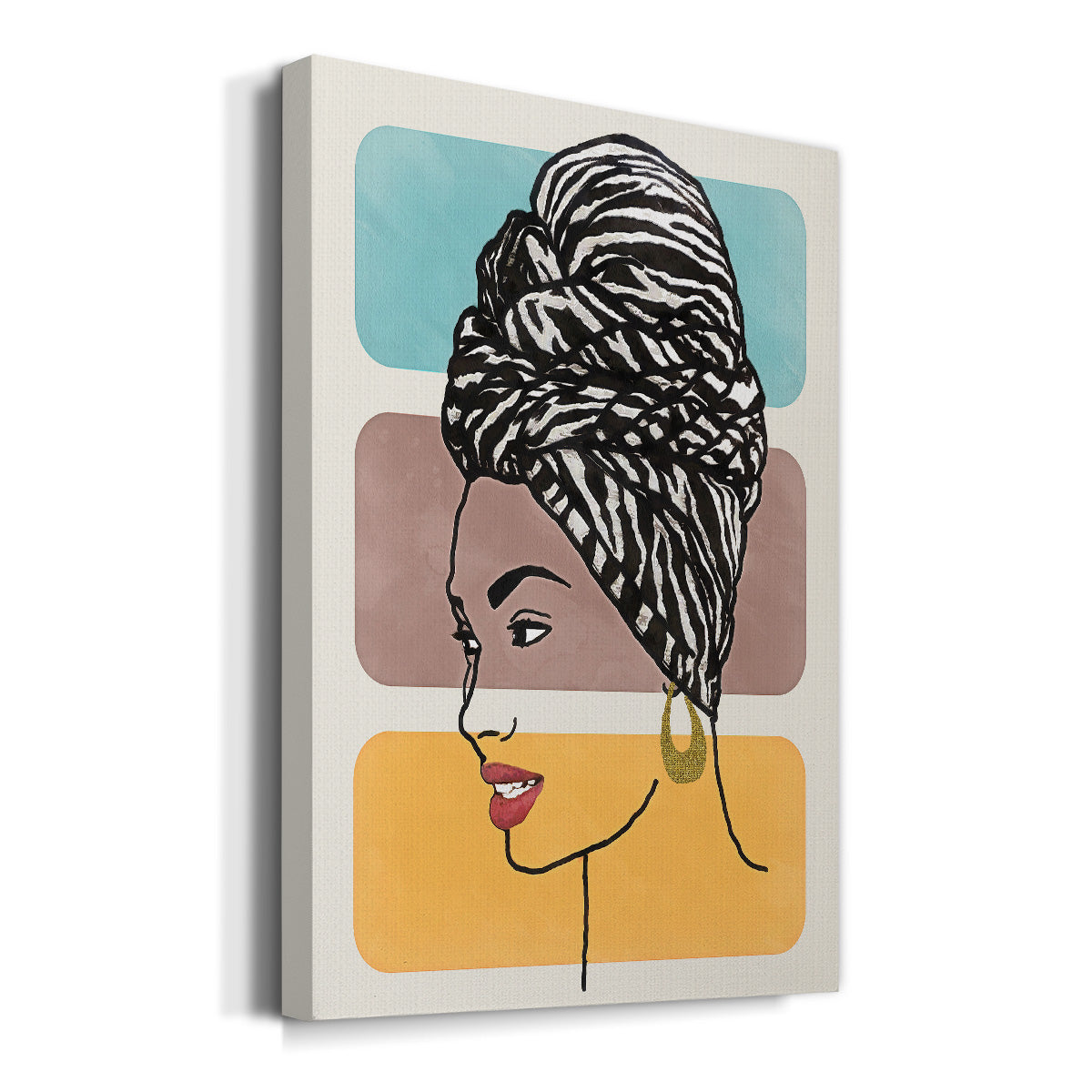 Head Wrap II Premium Gallery Wrapped Canvas - Ready to Hang